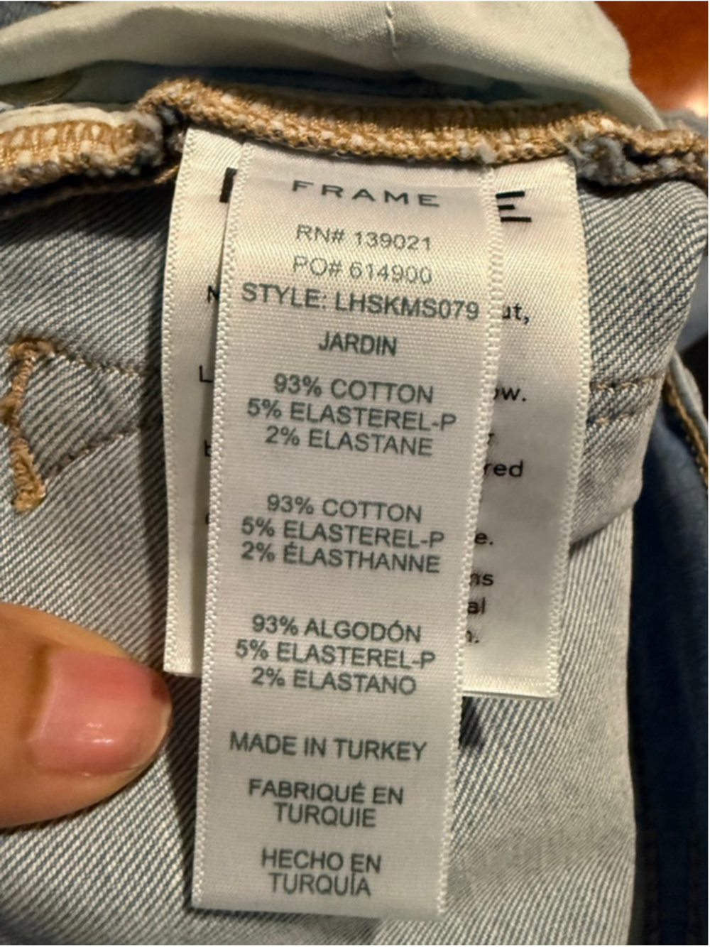 Women's FRAME Light Blue Le High Skinny Jeans Size 27 - Picture 8 of 9